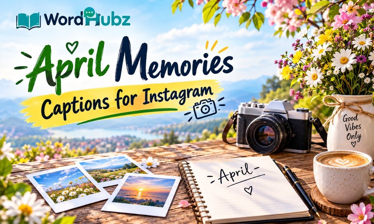 April Memories Captions