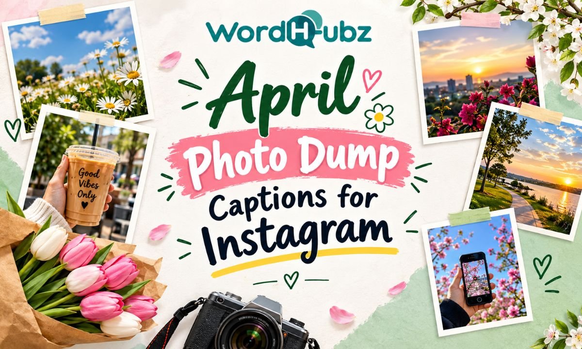 April Photo Dump Captions