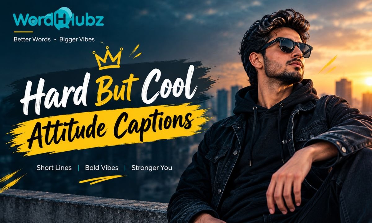 Hard But Cool Attitude Captions