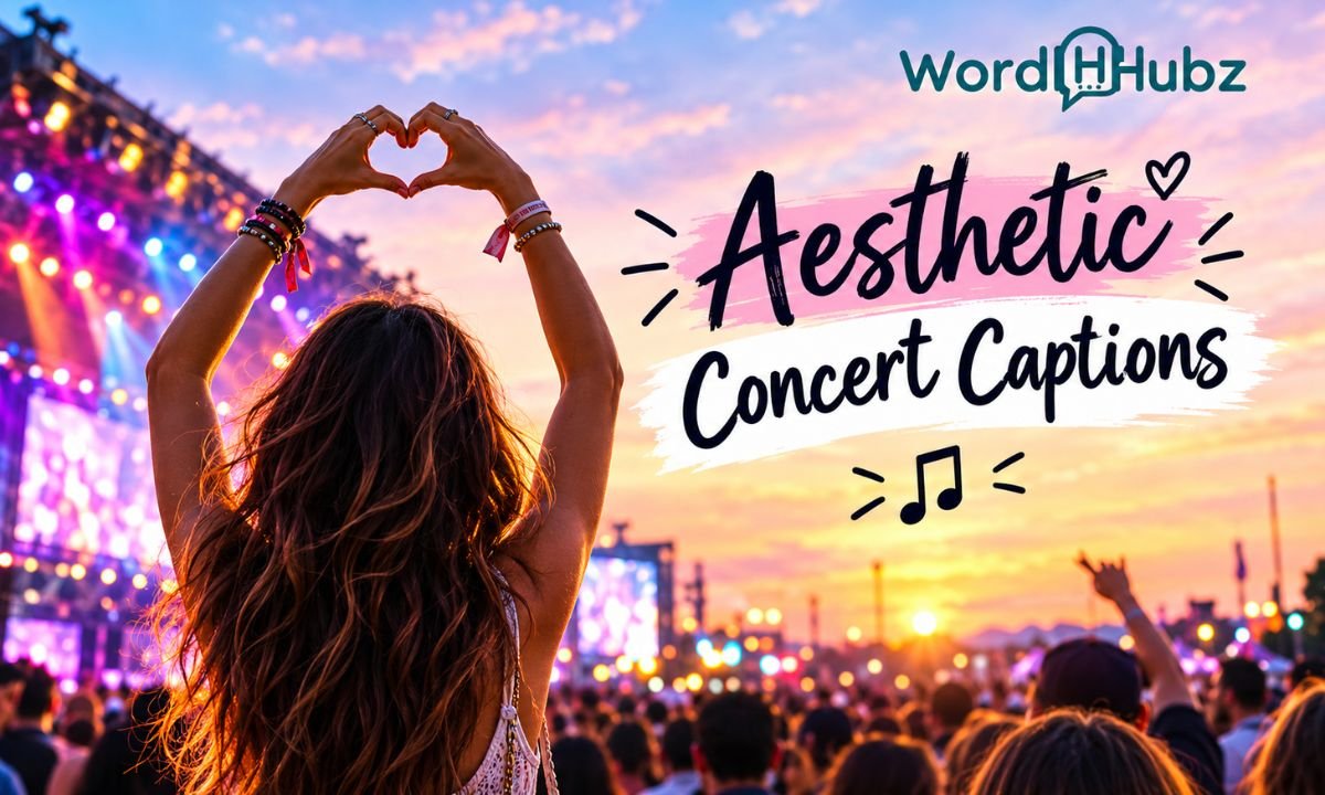 Aesthetic Concert Captions