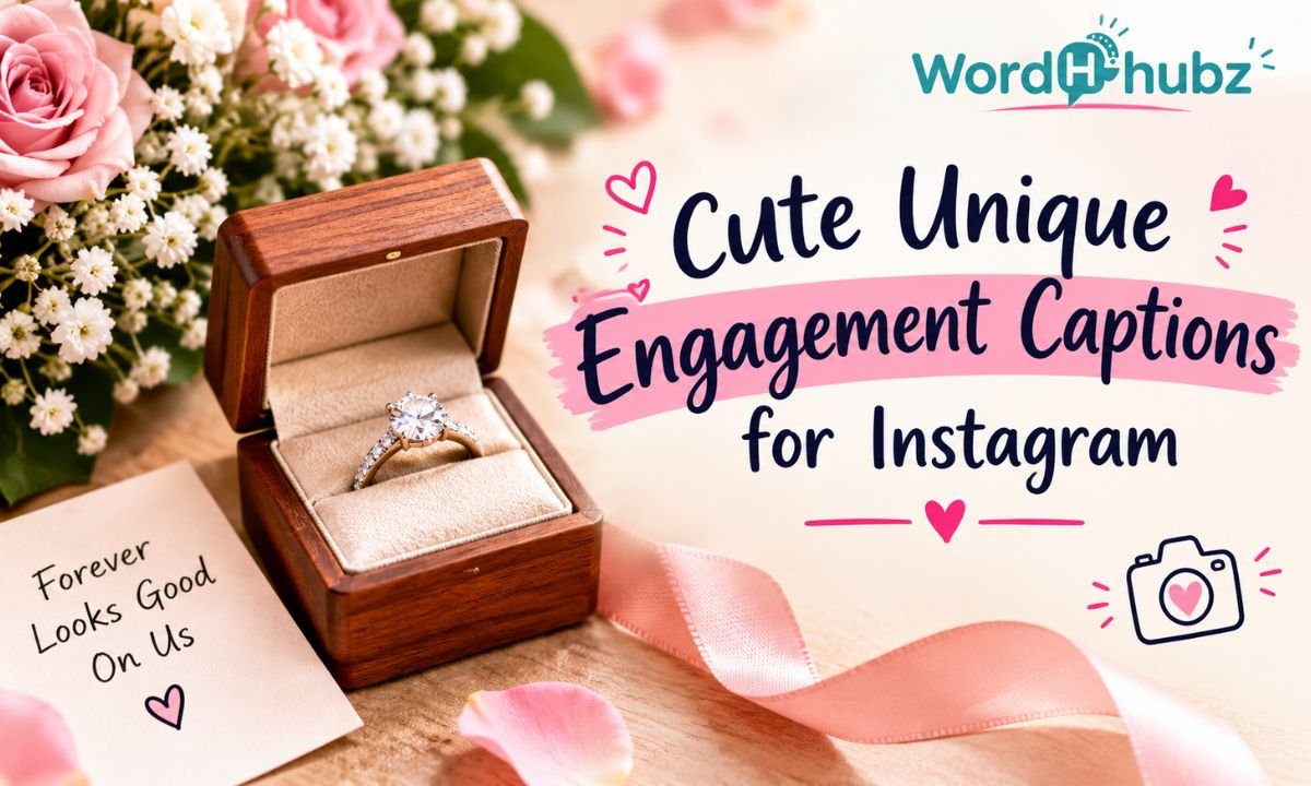 Cute Unique Engagement Captions for Instagram