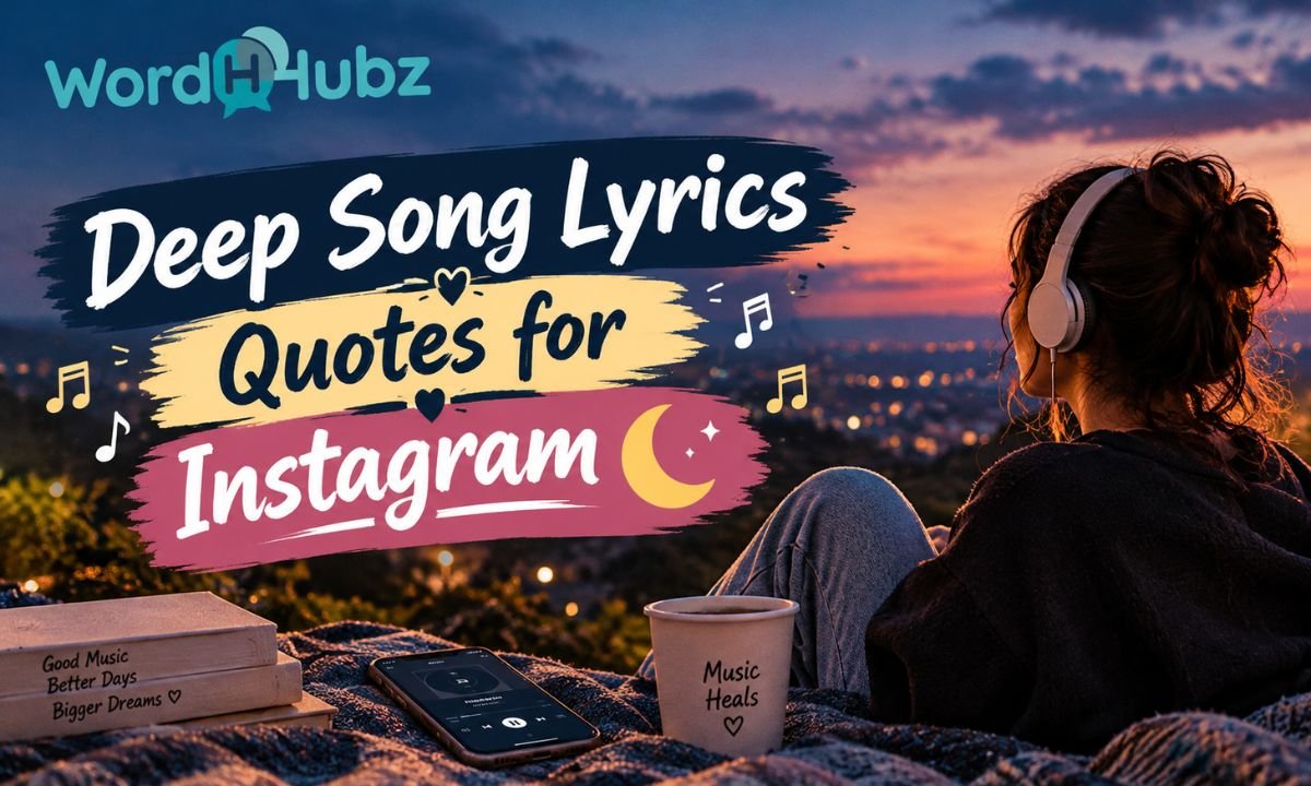 Deep Song Lyrics Quotes for Instagram