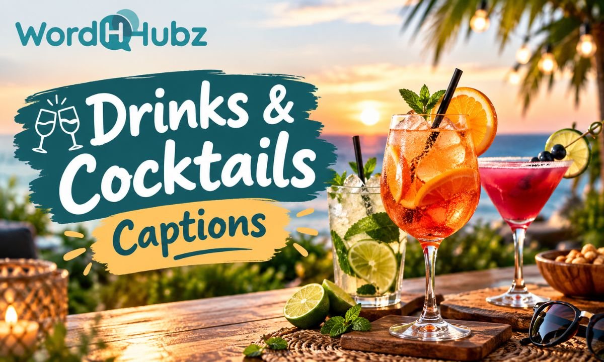 Drinks & Cocktails Captions