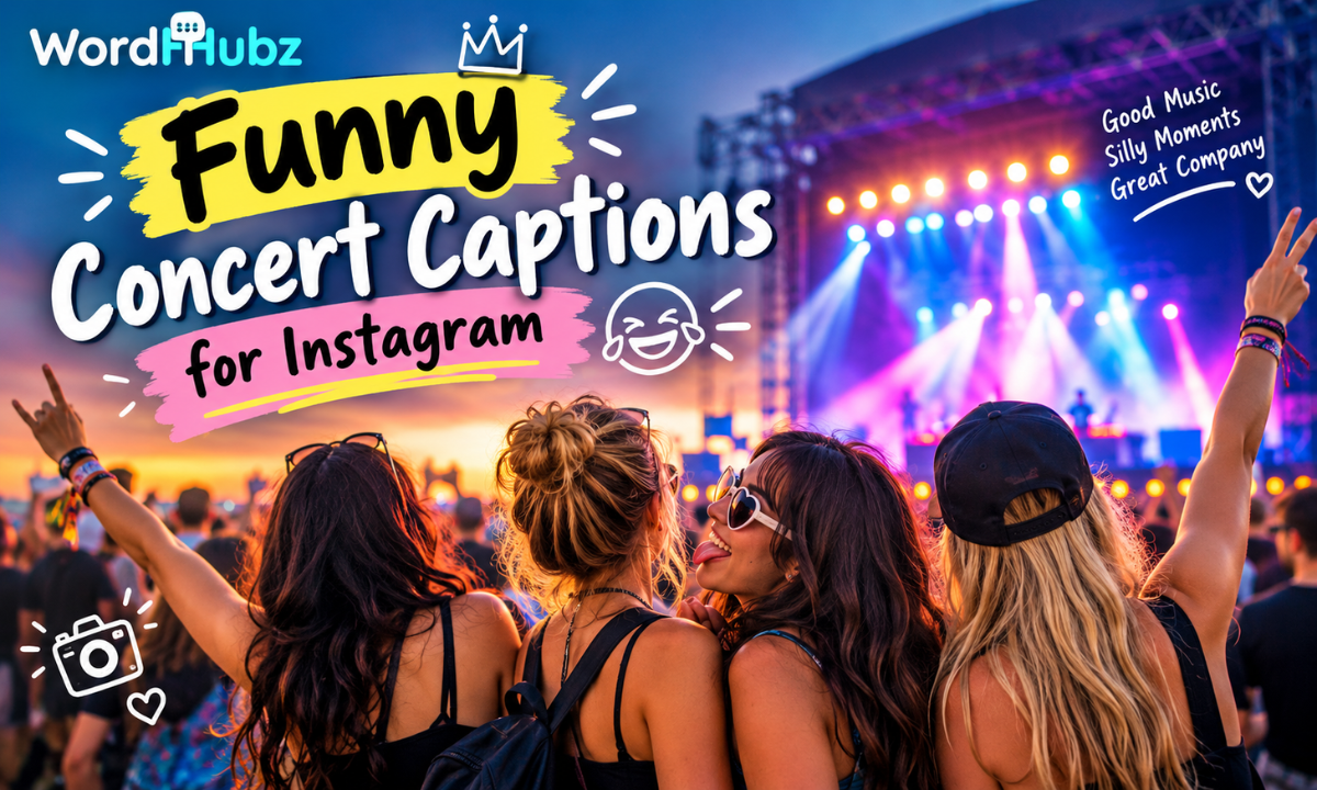 Funny Concert Captions for Instagram