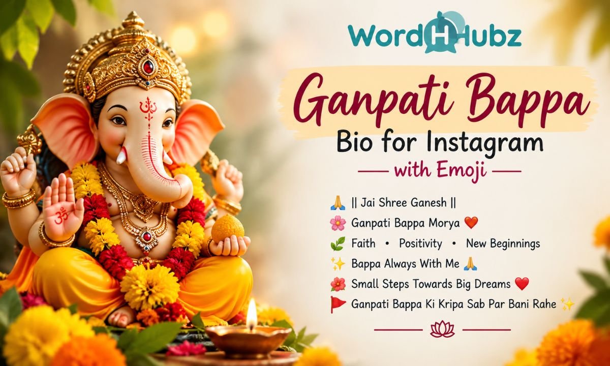 Ganpati bappa bio for instagram with emoji