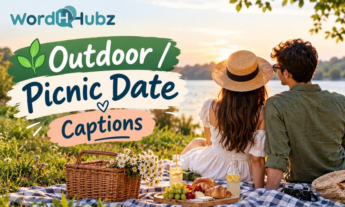 Outdoor Picnic Date Captions