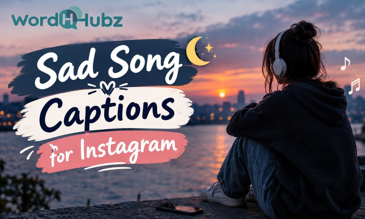 Sad Song Captions for Instagram