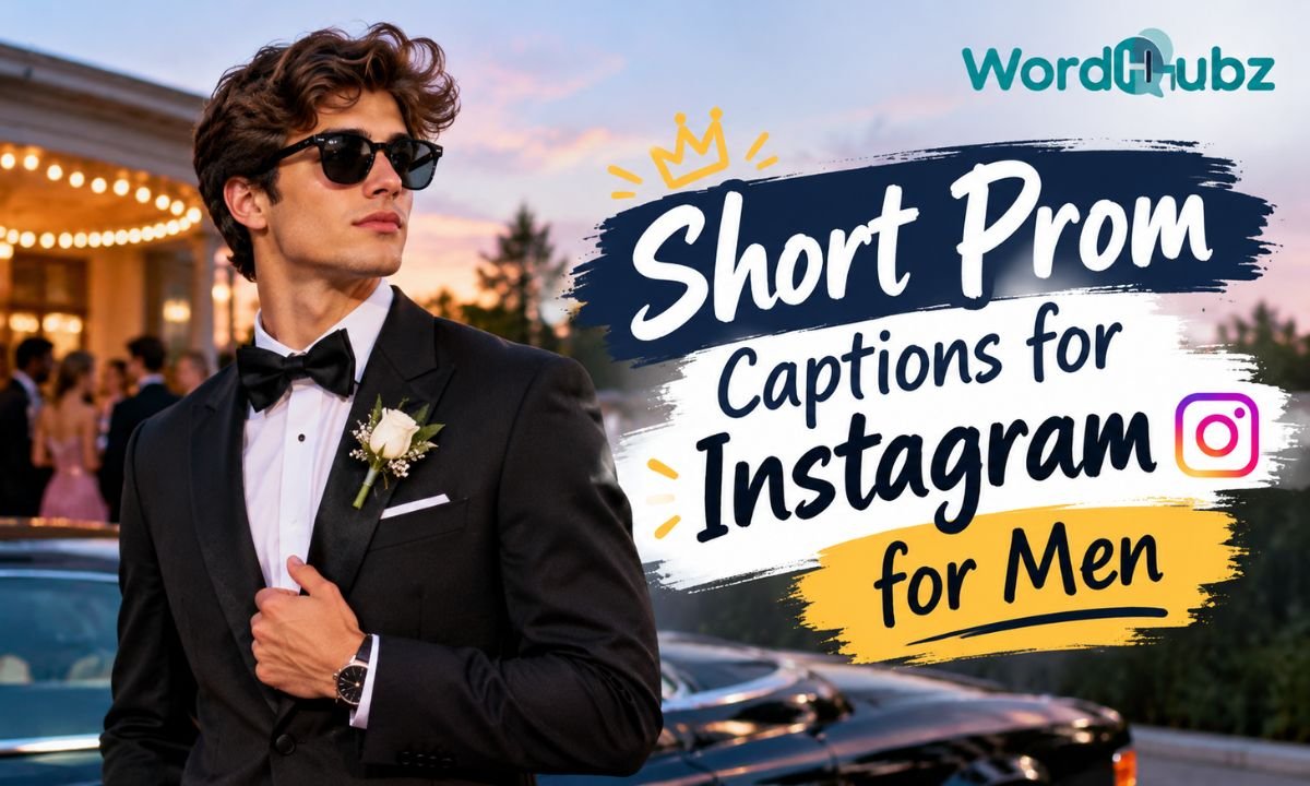 Short Prom Captions for Instagram for Men