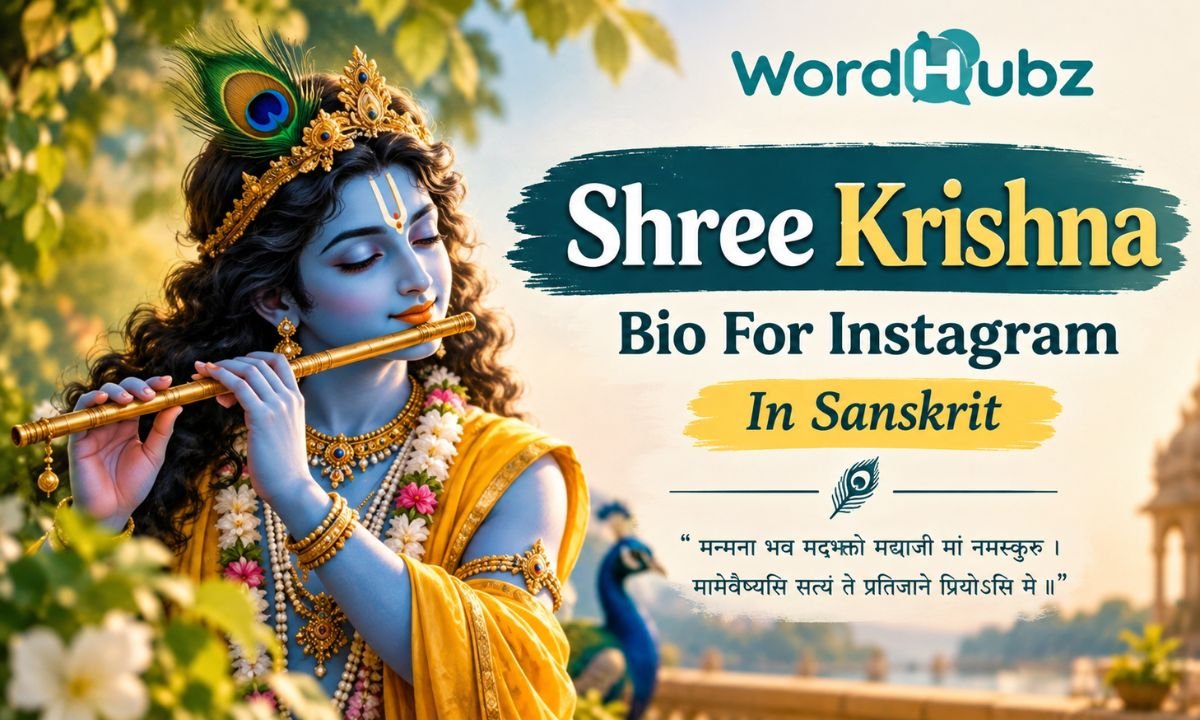 Shree Krishna Bio For Instagram In Sanskrit