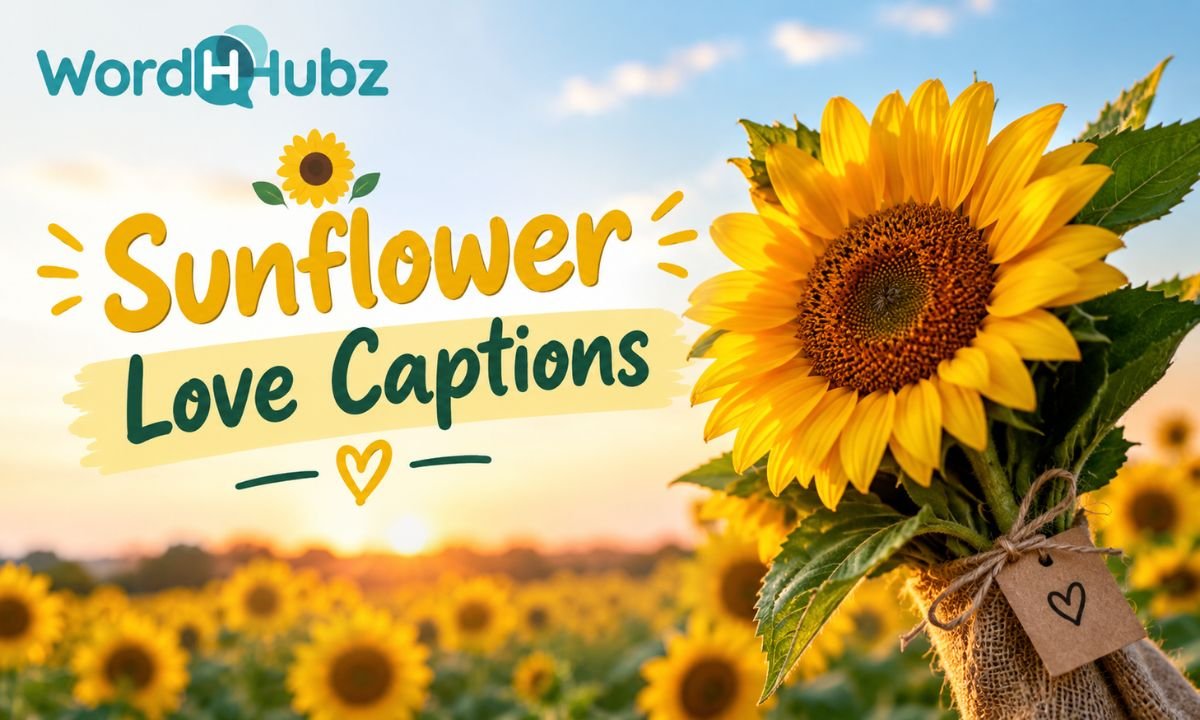 Sunflower Love Captions