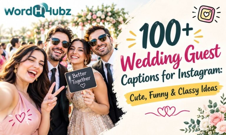 100+ Wedding Guest Captions