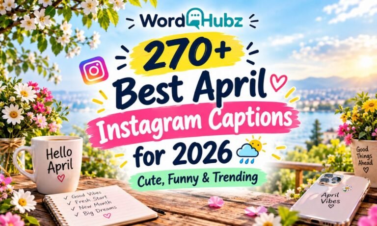 270+ Best April Instagram Captions for 2026