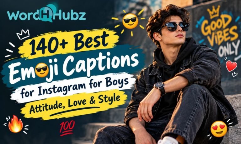 140+ Best Emoji Captions for Instagram for Boys