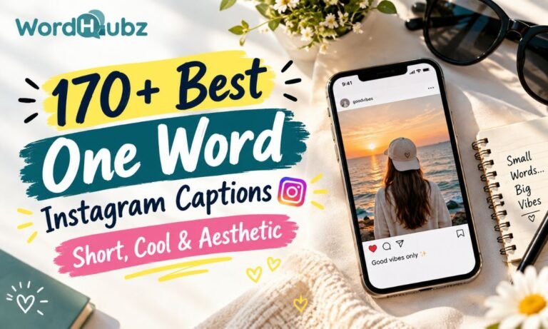 170+ Best One Word Instagram Captions